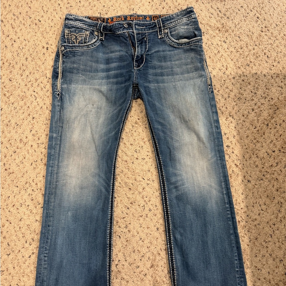 Men's Men's Rock Revival Jeans - "Mannix" Boot - 40x30